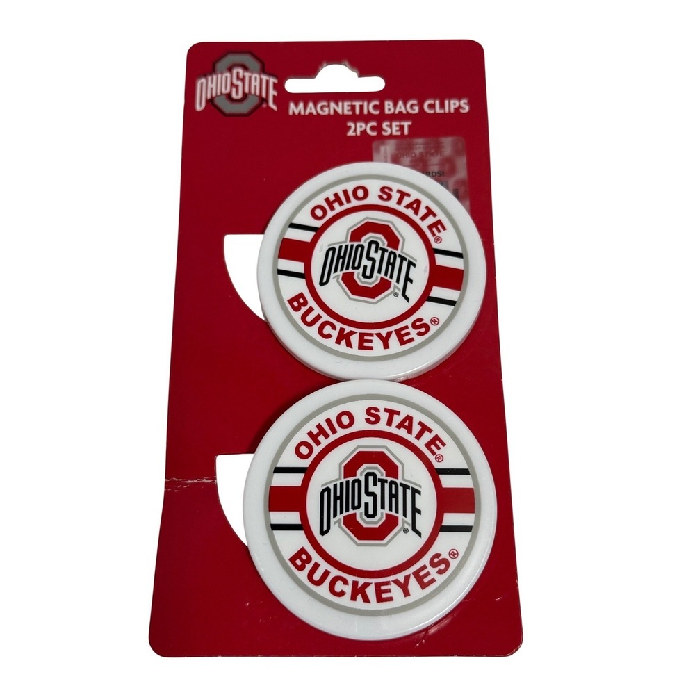 Ohio State Buckeyes Magnetic Bag Clips 2PC Set MRL Sports NCAA OSU New
